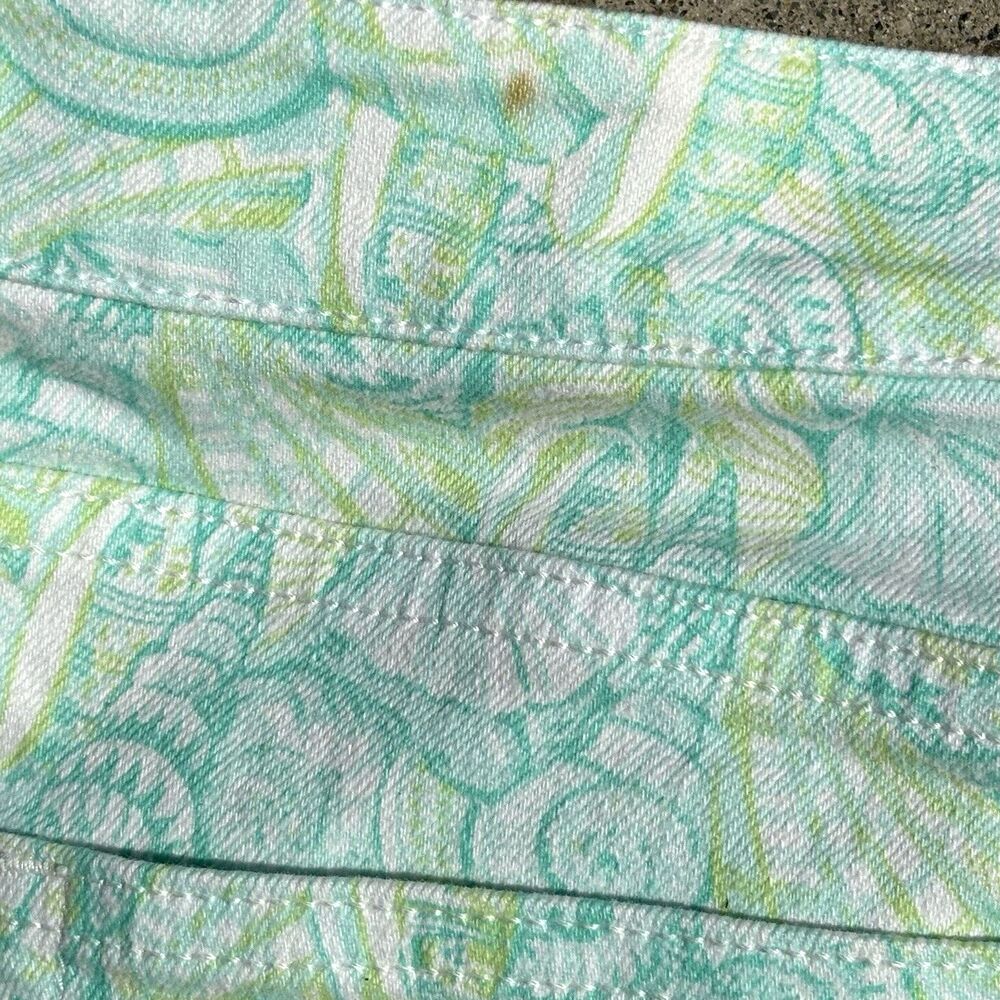 Women’s Vineyard Vines Size 10 Green Blue Sun Faded Skinny Shell Pants - Picture 4 of 4